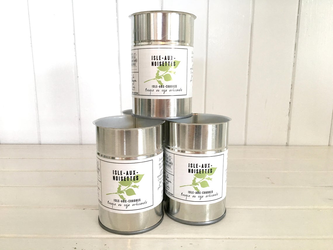 Bougie soja artisanale / Isle-aux-Noisettes